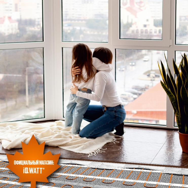 Тонкий самоклеящийся греющий мат IQ FLOOR MAT PRO 200 Вт/м.кв. - 10,0 м²