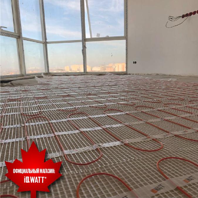 Тонкий самоклеящийся греющий мат IQ FLOOR MAT 150 Вт/м.кв - 5,0м²